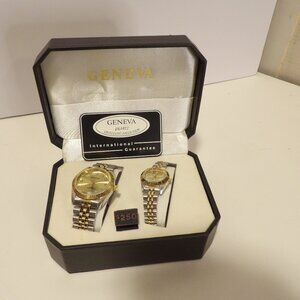 + NIB Geneva Excellent Collection Gold/Silver Tone Men/Women's Watches READ